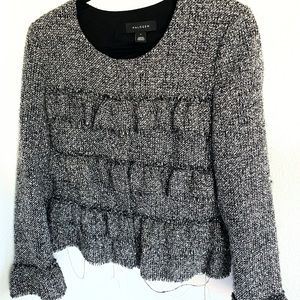 Halogen Distressed Tweed Jacket Black Small